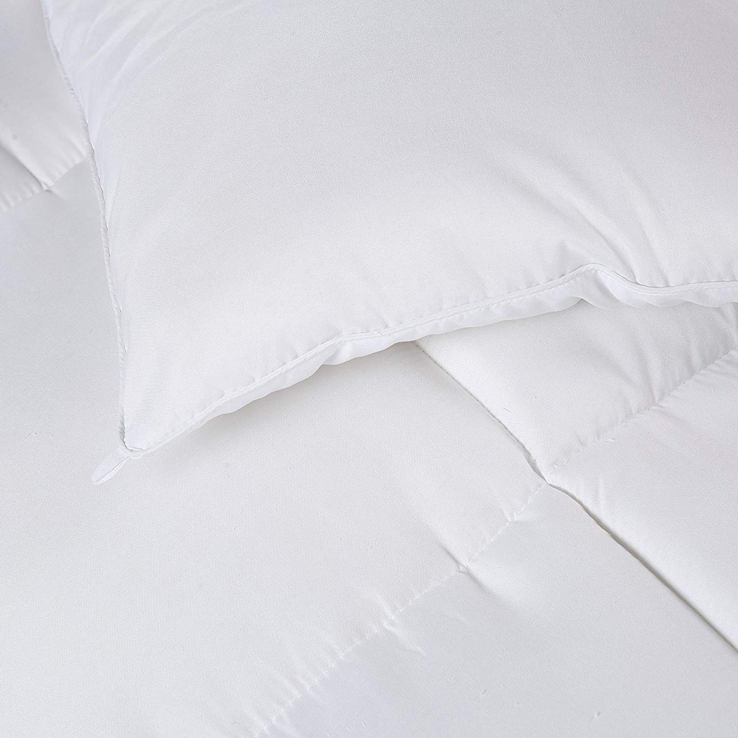 Utopia Bedding Comforter Duvet Insert - Quilted Comforter with Corner Tabs - Box Stitched Down Alternative Comforter (Queen White)