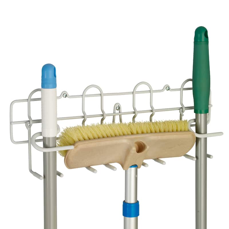 ClosetMaid White Wire Broom / Mop / Dustpan Holder