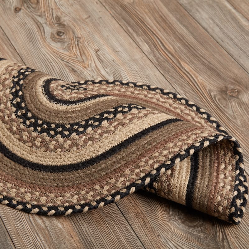 Sawyer Mill Charcoal Jute Rug Oval w/ Pad 20x30