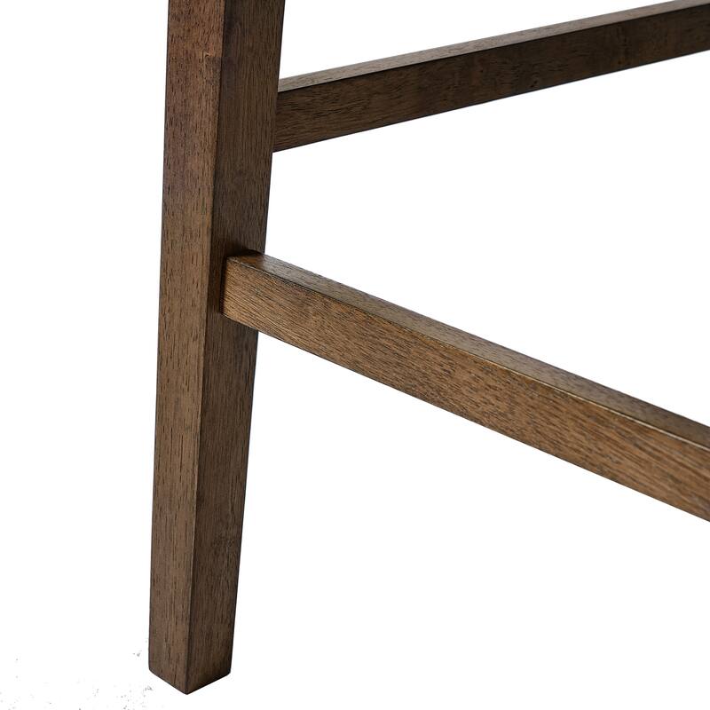 Christopher Knight Home - French Country Wood & Rattan Counter Stools with Upholstered Seat and Arms - Set of 2