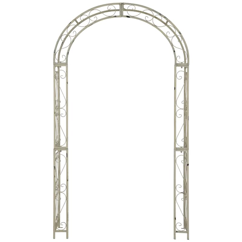 SAFAVIEH Outdoor Isabela Victorian Scroll Iron Arch - Antique