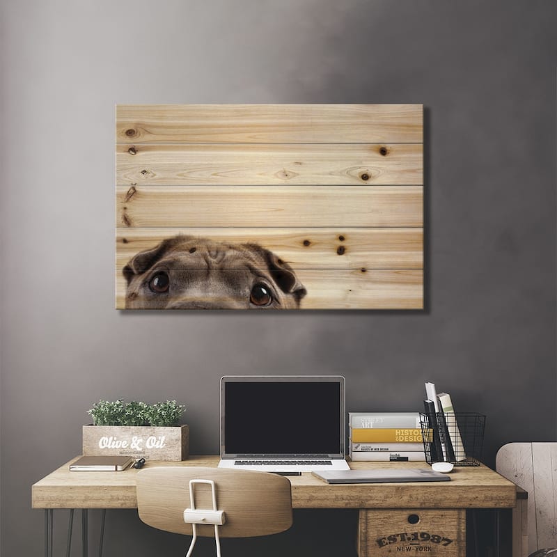 Pelei's Eyes Print On Wood by Susan Sabo - Multi-Color