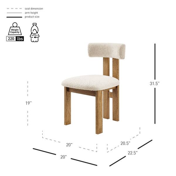 dimension image slide 1 of 2, NPD Furniture Hailey Dining Side Chair (Set of 2)