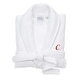 preview thumbnail 19 of 27, Authentic Hotel and Spa White Unisex Turkish Cotton Waffle Weave Terry Bath Robe with Red Script Monogram L/XL - C