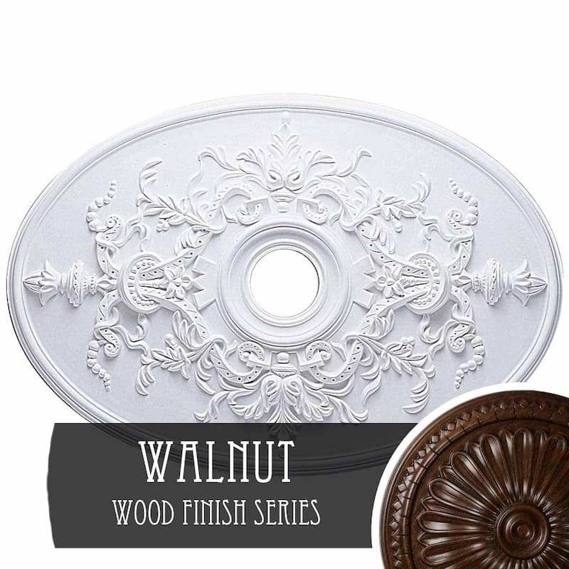 30 3/4"W x 21/14"H x 3 7/8"ID x 1 5/8"P Alexa Ceiling Medallion