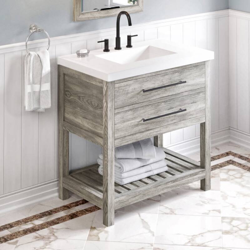 Jeffrey Alexander VKITWAV36R-MARBLE Wavecrest II 36" Free Standing