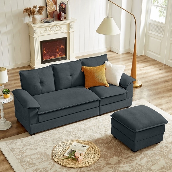 82.28 Inches L Shape Sectional Sofa with Cloud Seats for Living Room On Sale Bed Bath Beyond 40880960