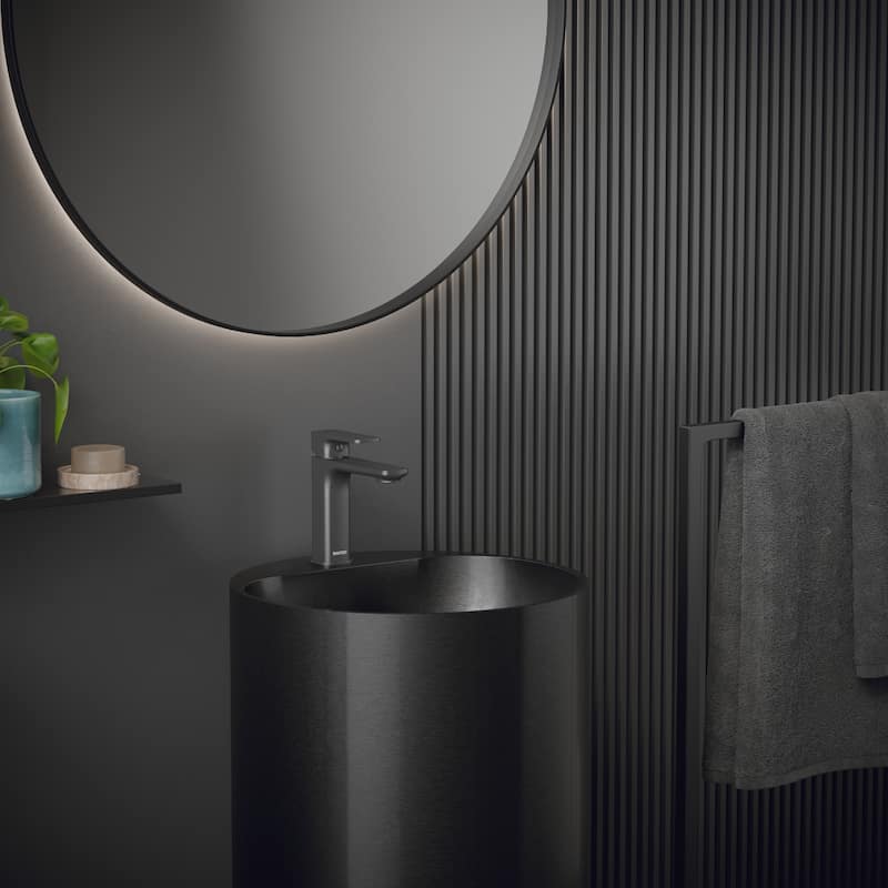 Karran Cinox Stainless Steel Round Pedestal Sink