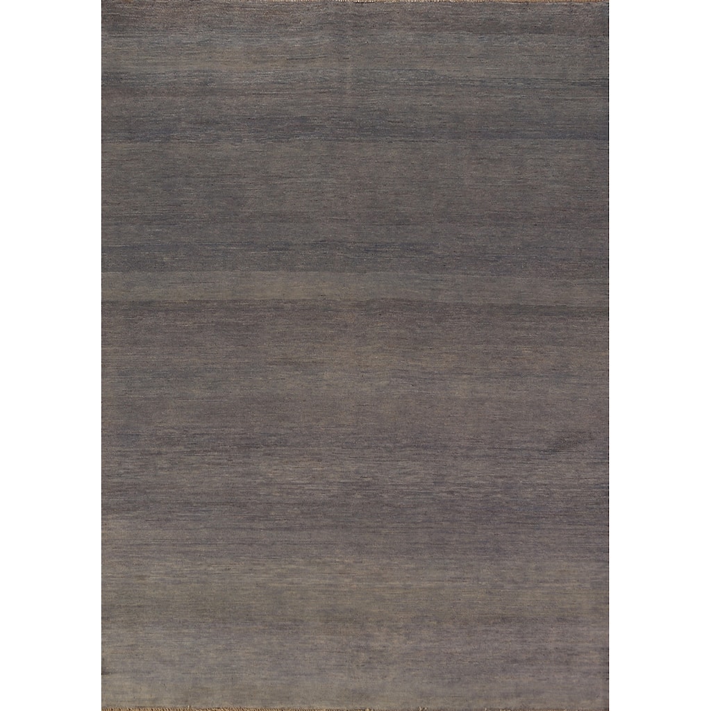 Grays & Blues Gabbeh Modern Area Rug Handmade Wool Carpet - 5'8" x 7'8"