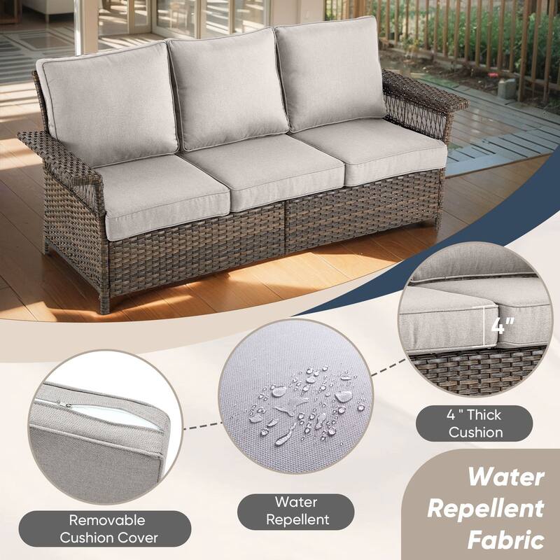 Outside Wicker Chair Conversation Set