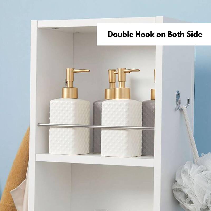 Rotating Storage Cabinet Full-Length Mirror 360-Degree Swivel - 66 5/8''H x 12''L x 14.4'' base diameter