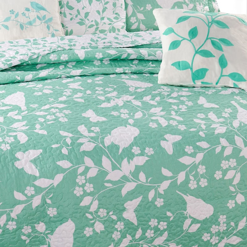 Serenta Birdsong 6-piece Quilted Bedspread Coverlet Set