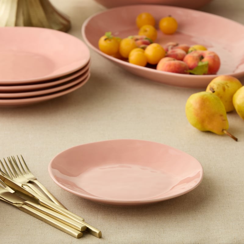 Certified International Desert Rose 9" Salad/Dessert Plates,Set of 4 - 9'' W x 9'' D x 1.25'' H