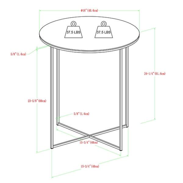 dimension image slide 1 of 2, Middlebrook Helbling Round Side Table