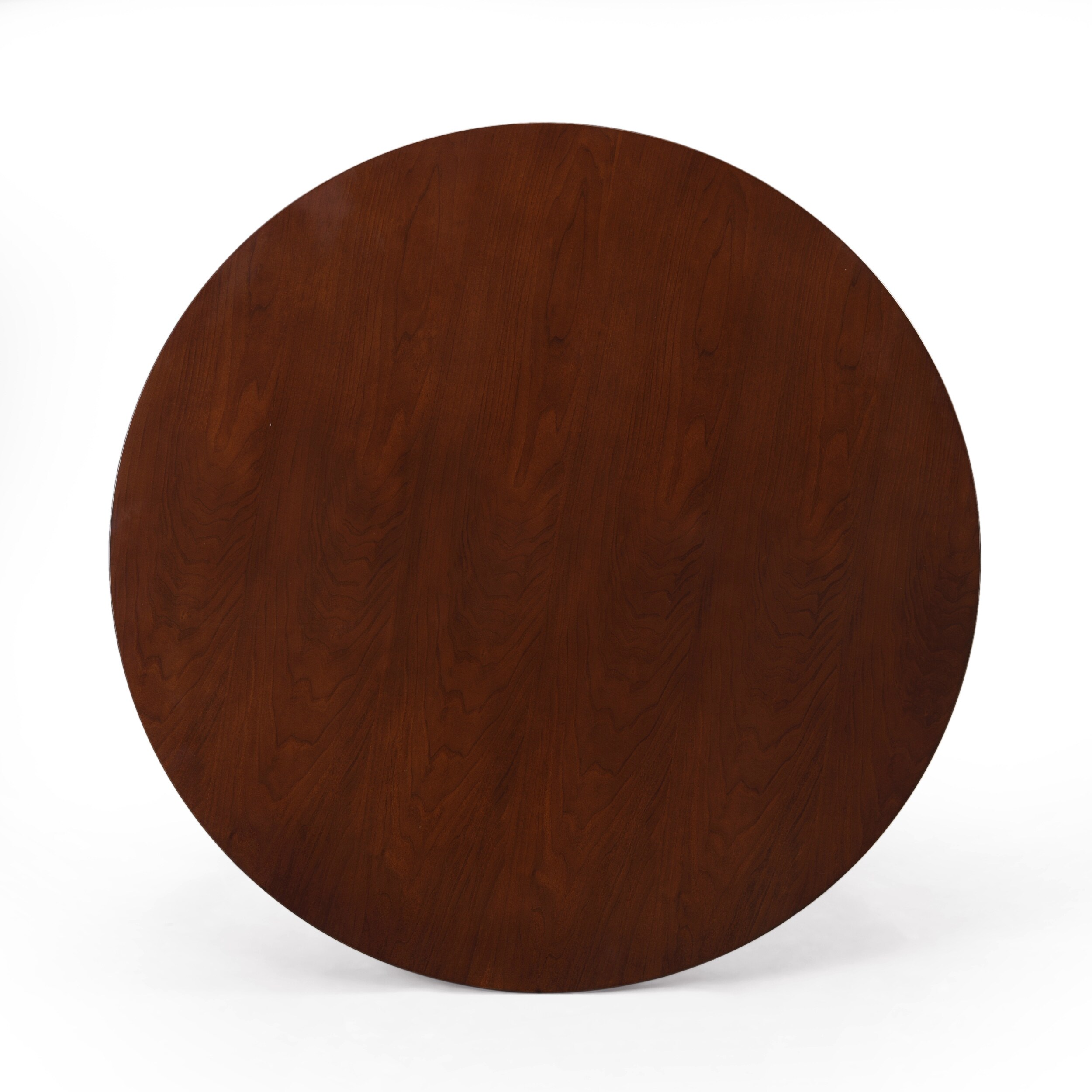 X-TAGE WALNUT 【ROUND L】 Round Walnut Coffee Table with X-Cross Base, Wooden Coffee Table