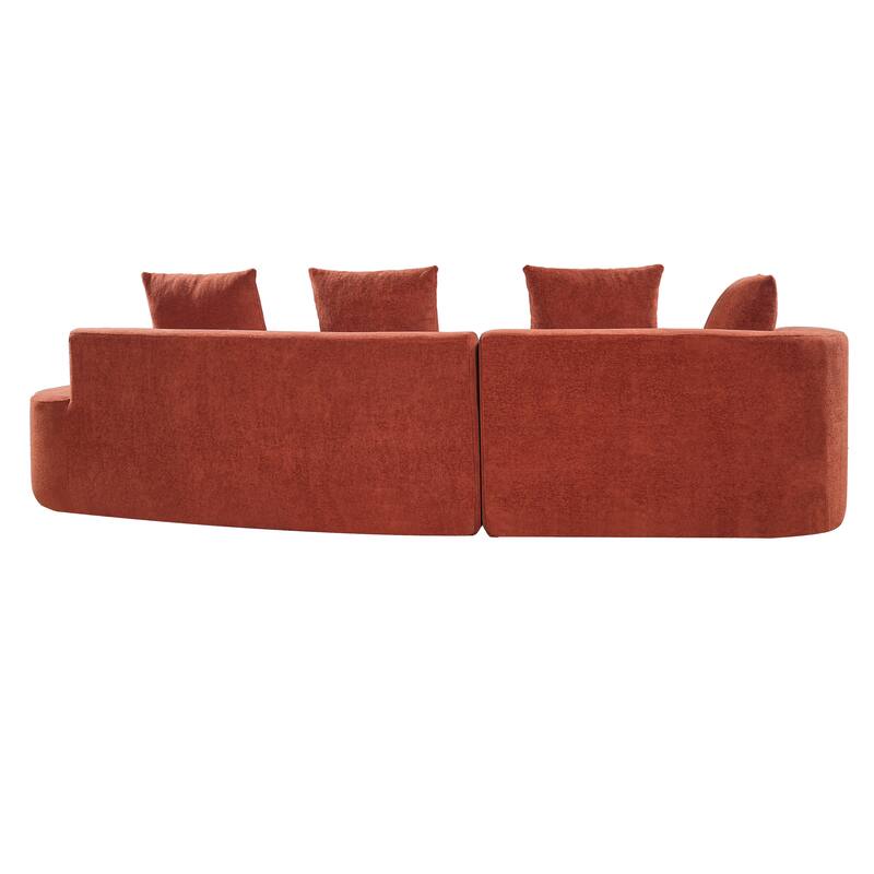 Christopher Knight Home - Modern Curved Upholstered Sectional Sofa