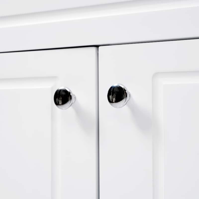 Christopher Knight Home - 58" Classic Wood Bathroom Vanity Cabinet with 3 Drawers & 4 Doors, Soft-Close, White.