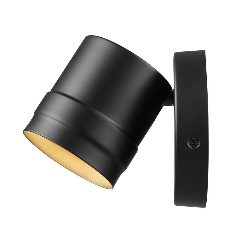 4.5" 1-Light Matte Black Dimmable LED Integrated Track Lighting Spotlight with Pivoting Head
