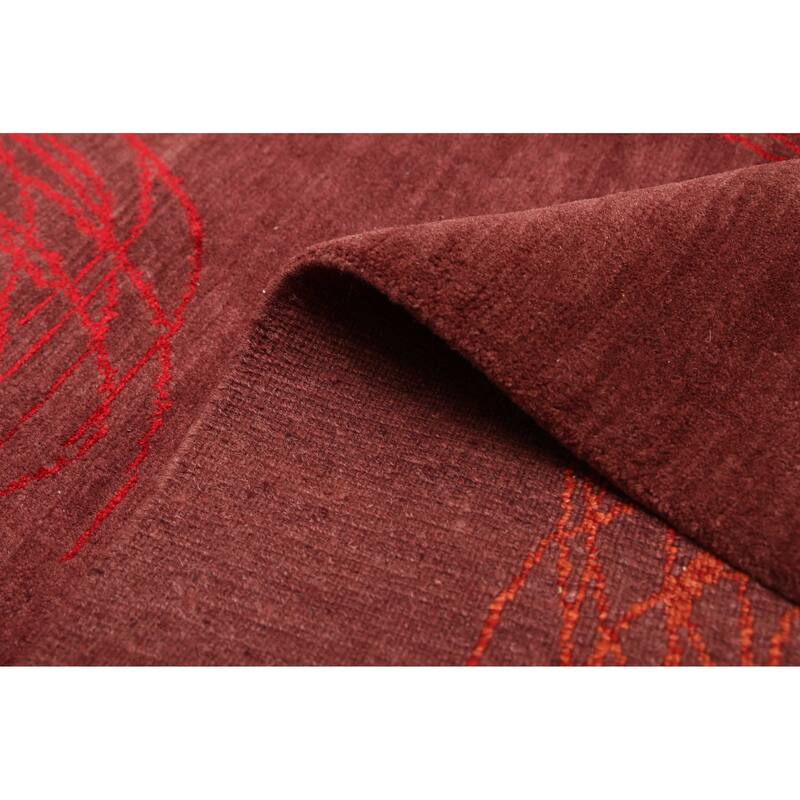 ECARPETGALLERY Hand-knotted Opulence Dark Brown Silk, Wool Rug - 8'1 x 9'9