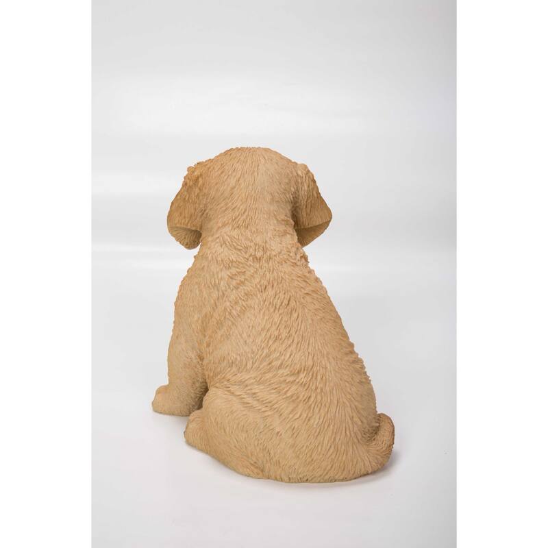 6.5" Sitting Golden Retriever Puppy Outdoor Garden Statue