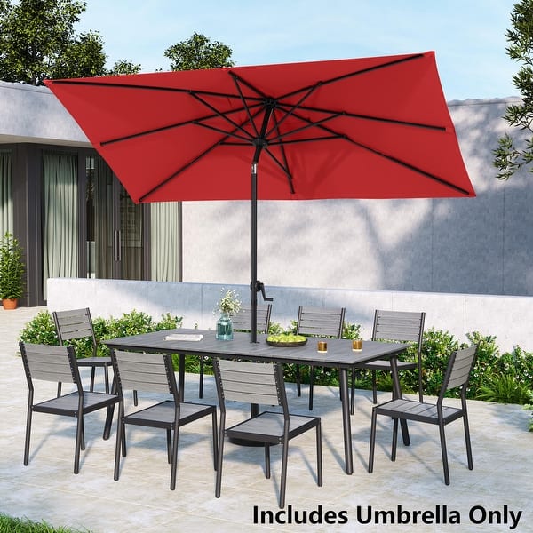 9.5 ft patio umbrella Pellebant Outdoor 9 x 5 FT Patio Market Umbrella Rectangular - On Sale -  Bed Bath & Beyond