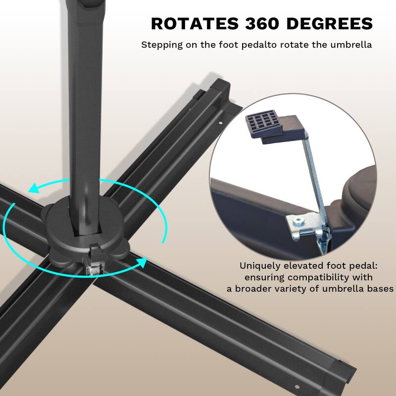 Patiowell 10FT Patio Umbrella with Push Button Tilt and Crank, Outdoor Umbrella, Multiple Colors