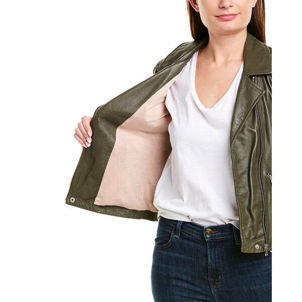 rebecca taylor leather biker jacket