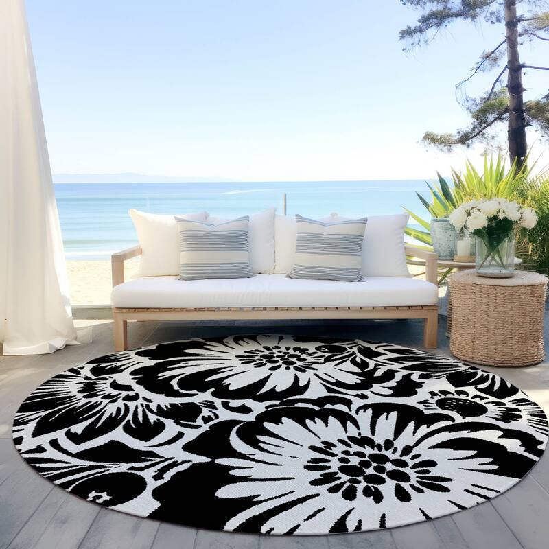 Gana Botanic Elegance Weather Resistant Blended Style Outdoor Rug