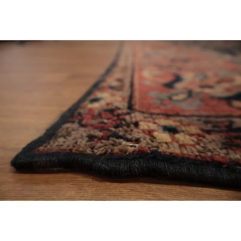 Hand Knotted Oriental 100% Wool Carpet Traditional All-Over Navy Blue & Blues Mahal Area Rug - 13' 9'' X 12' 4''