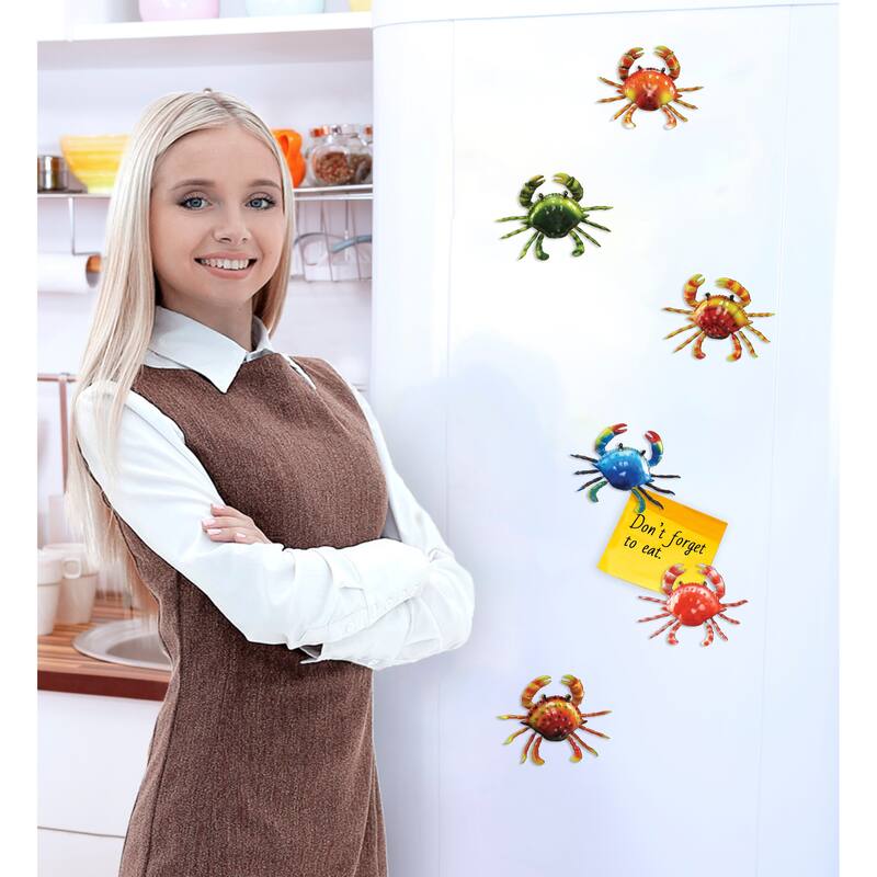 CoTa Global Crab Refrigerator Bobble Magnets Set of 6 - Assorted Color