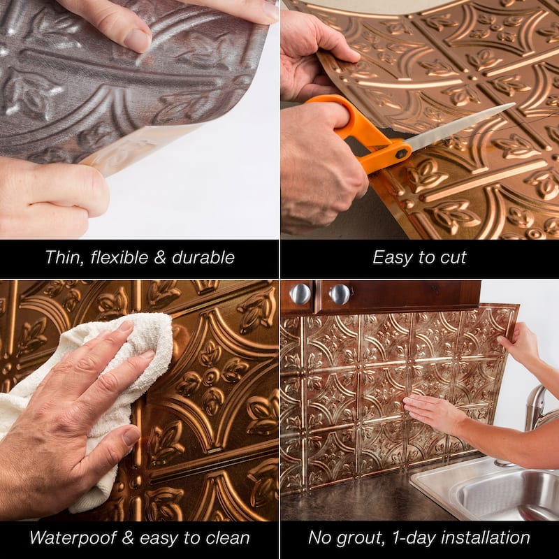 FASÄDE Traditional Style 1 Decorative Vinyl Backsplash Panel