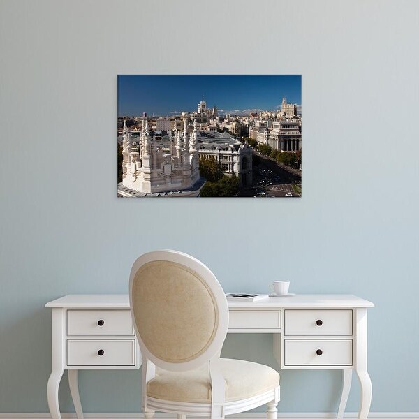 Easy Art Prints Walter Bibikow's 'Plaza de la Cibeles' Premium Canvas Art