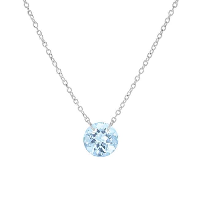 Victoria Townsend .925 Sterling Silver Blue Topaz Round Necklace