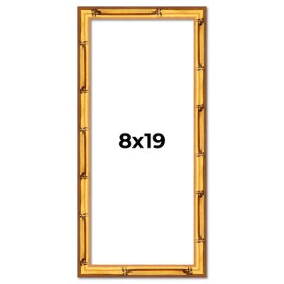 8x19 Frame Gold Bamboo Picture Frame Modern Photo Frame Includes UV Acrylic Shatter Guard Front Acid Free Foam Backing Board