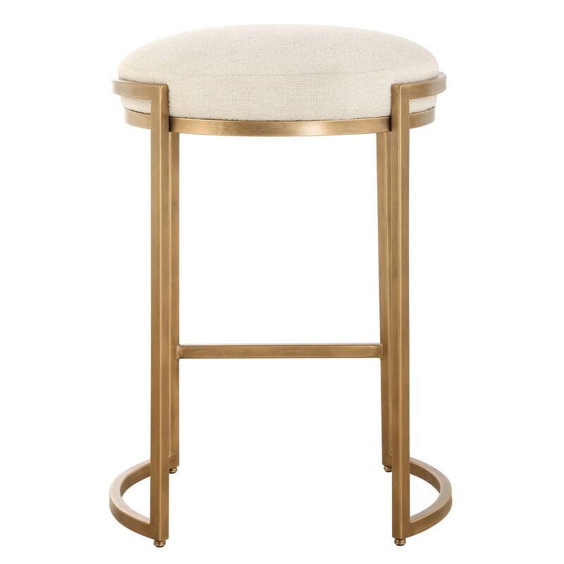 Carson Carrington Metal Upholstered Dining Counter Stool - 14.375 x 8.625 x 26.25