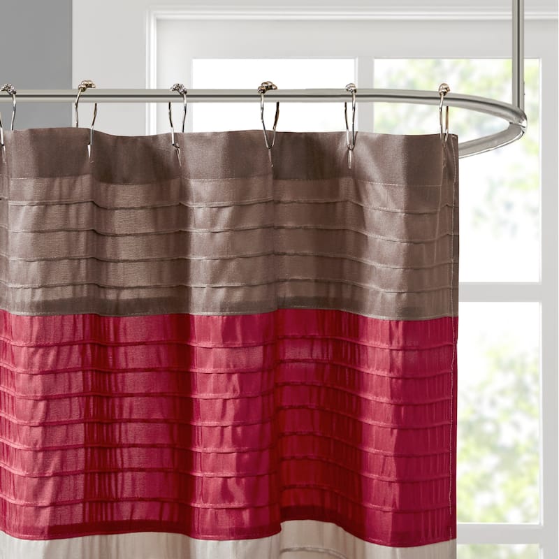 Madison Park Amherst Faux Silk Shower Curtain