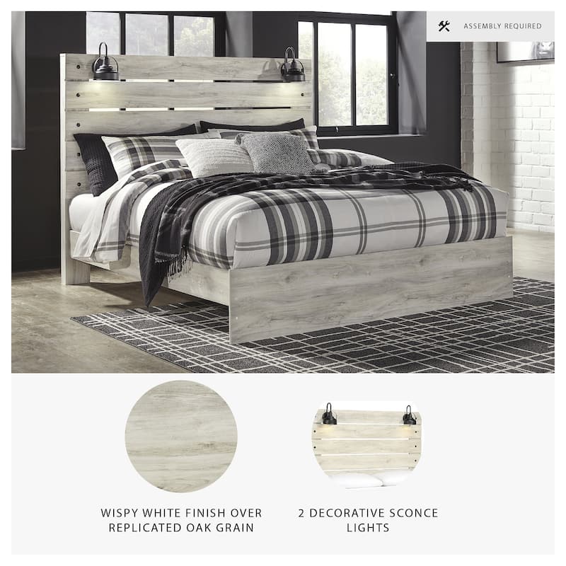 Cambeck Whitewash Panel Bed
