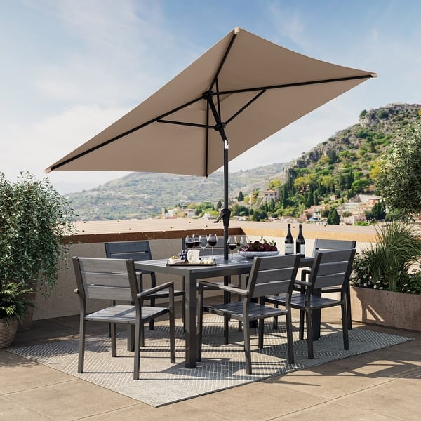 6 foot square patio umbrellas 6' x 6' Custom Saville Though soaking up the sun is one of the best parts of summer 6.5ft Square Tilting Orange Patio