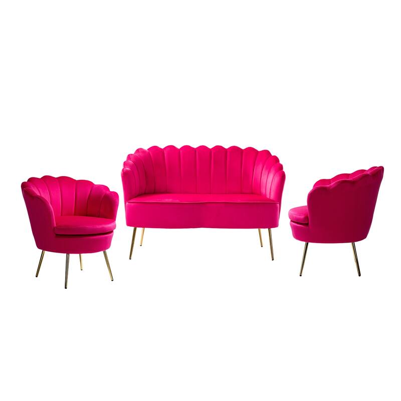 Xabier 52 in. 3 Piece Living Room Set by HULALA HOME