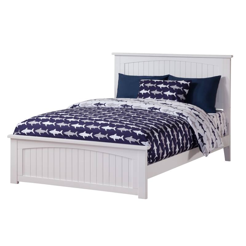 Nantucket Full Platform Bed with Matching Footboard in White