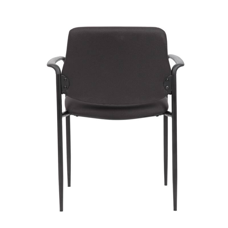 Jill Diamond Stacking Chair, Square Back, Waterfall Seat, Black Crepe