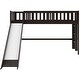 preview thumbnail 52 of 51, Low Loft Bed w/Ladder & Slide, Solid Wood Loft Bed Frame w/Guardrail