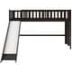preview thumbnail 6 of 25, Twin Size Low Loft Bed with Ladder and Removable Slide - Space-Saving Design, Sturdy Pine Wood Construction