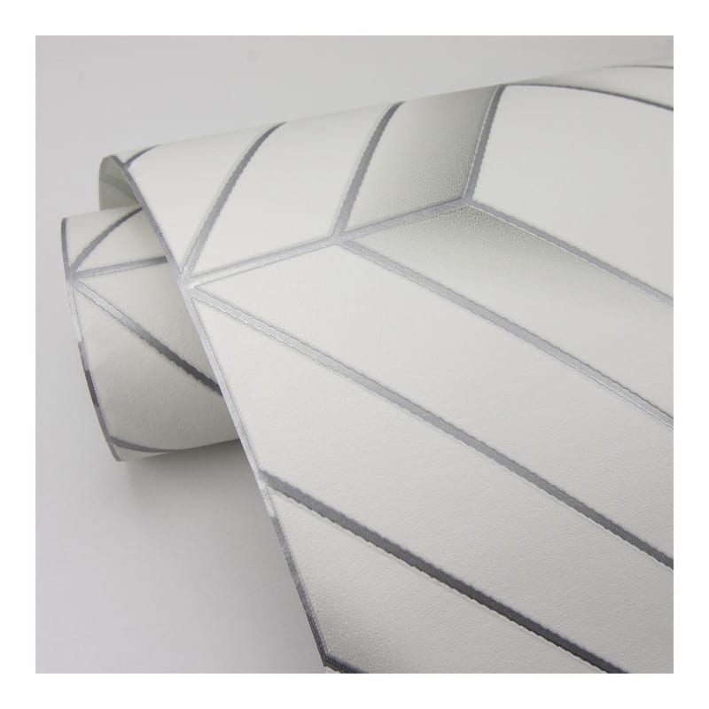 Advantage Filmore White Diamond Panes Wallpaper - 20.9 x 396 x 0.025