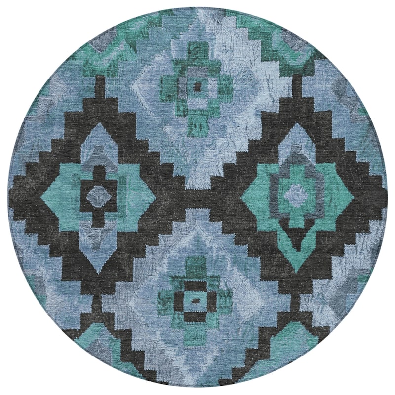 HomeRoots Aztec Transitional Rectangle Outdoor Rug