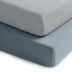 preview thumbnail 2 of 24, Muslin Cotton Fitted Crib Sheet, 2 Pack by Comfy Cubs Pacific Blue and Heather Blue
