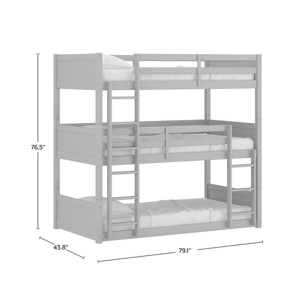 dimension image slide 3 of 7, Living Essentials by Hillsdale Capri Wood Bunk Bed