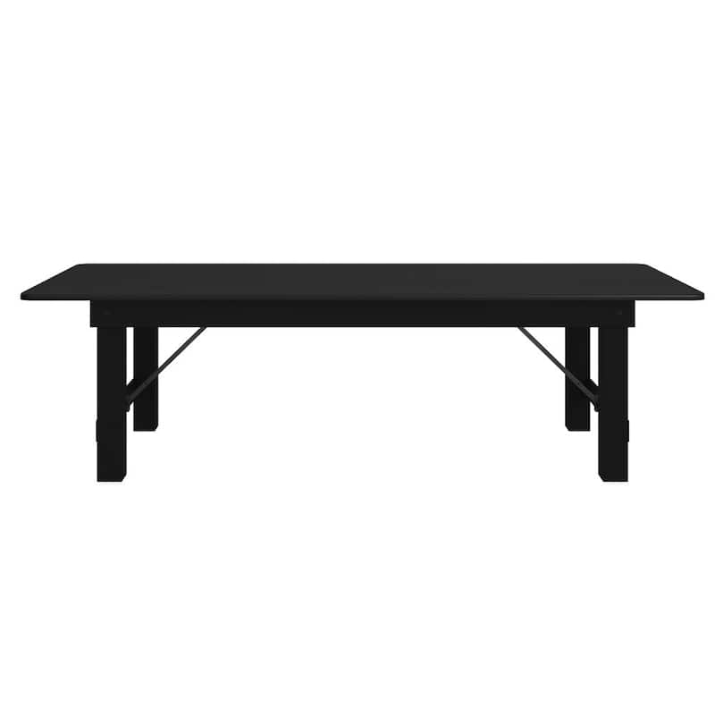 Rustic Farm Solid Pine Folding Dining Table - 108"D x 40"W x 30"H