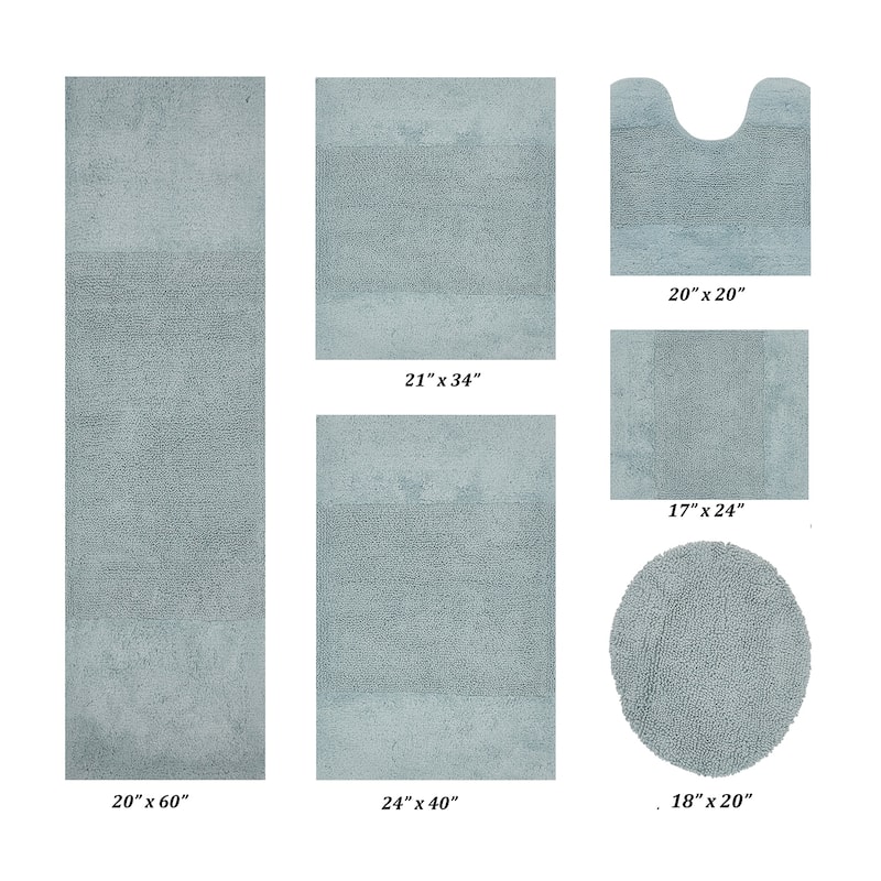 Better Trends Bath Rug 100% Cotton Water Absorbent Tufted Bathroom Rug Set for Shower, Sink Mats Machine Wash Granada Collection