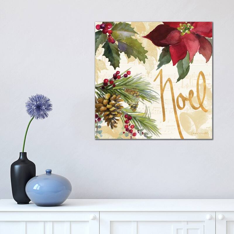 iCanvas "Christmas Poinsettia III" by Lanie Loreth Canvas Print - 18x18x1.5